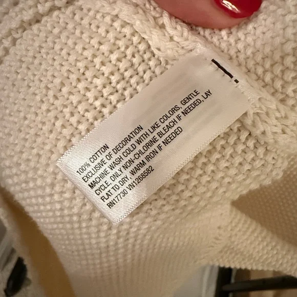 NEW Wild Fable Rosette Crochet Mini Dress Ivory 100% cotton - Picture 6 of 10